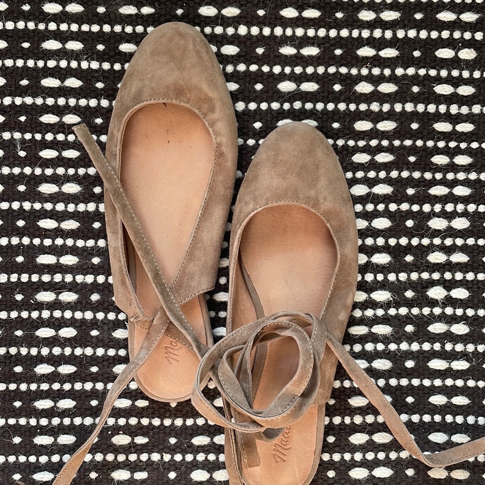 Madewell ankle tie flats